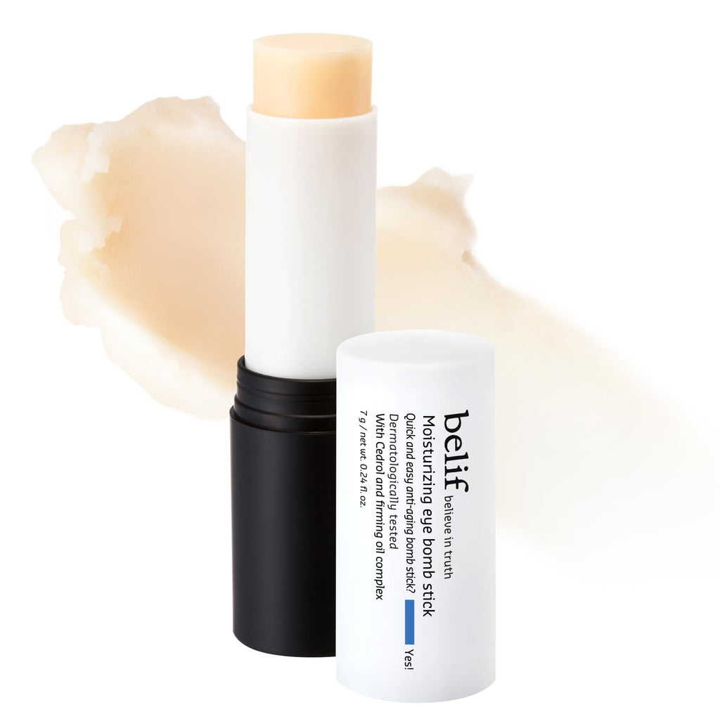 belif Moisturizing Eye Bomb Stick – Hydrating, Brightening & Firming Eye Balm with Shea Butter & Firming Oil Complex | K-Beauty