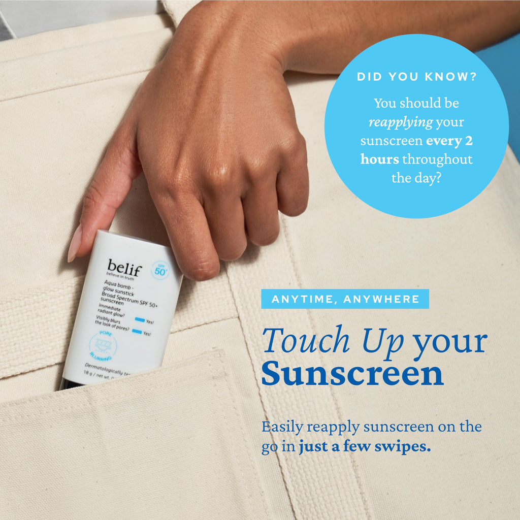 belif Aqua Bomb Niacinamide Sunscreen Stick SPF 50+ PA++++ – Lightweight Hydration, No White Cast