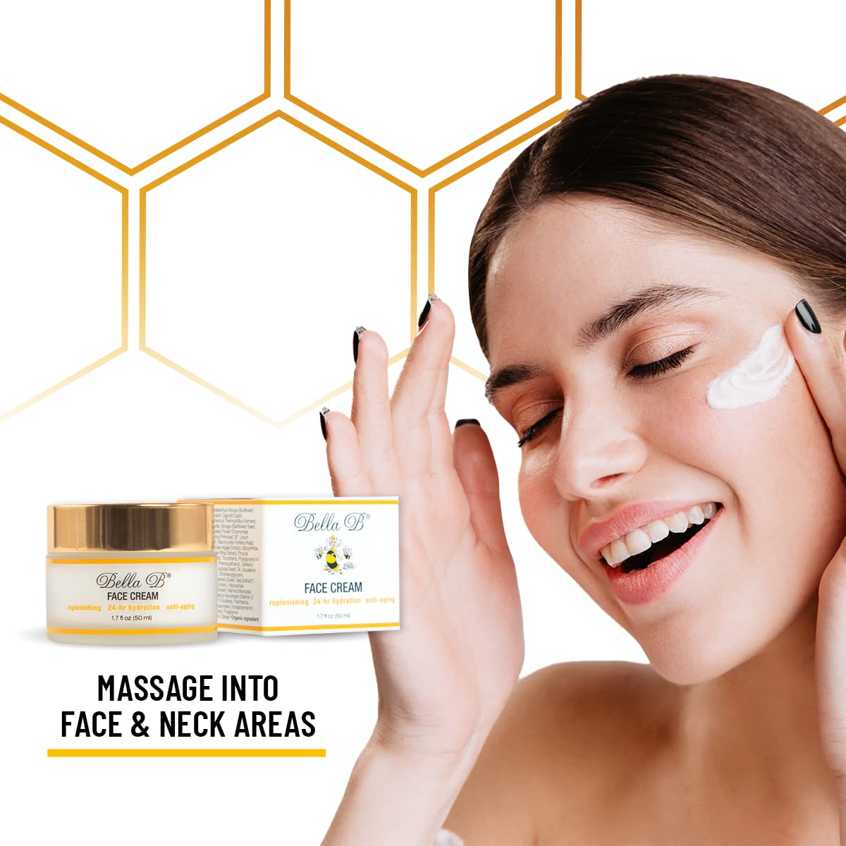 Bella B Face Cream 1.7 oz Jar – Organic, Fragrance-Free, Pregnancy-Safe Skincare for Sensitive Skin