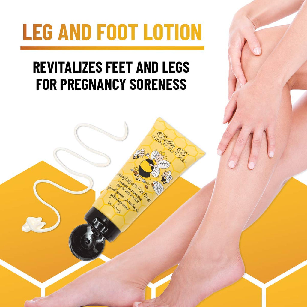 Bella B Pregnancy Leg & Foot Cream 6 oz | Soothing Lotion for Tired Feet