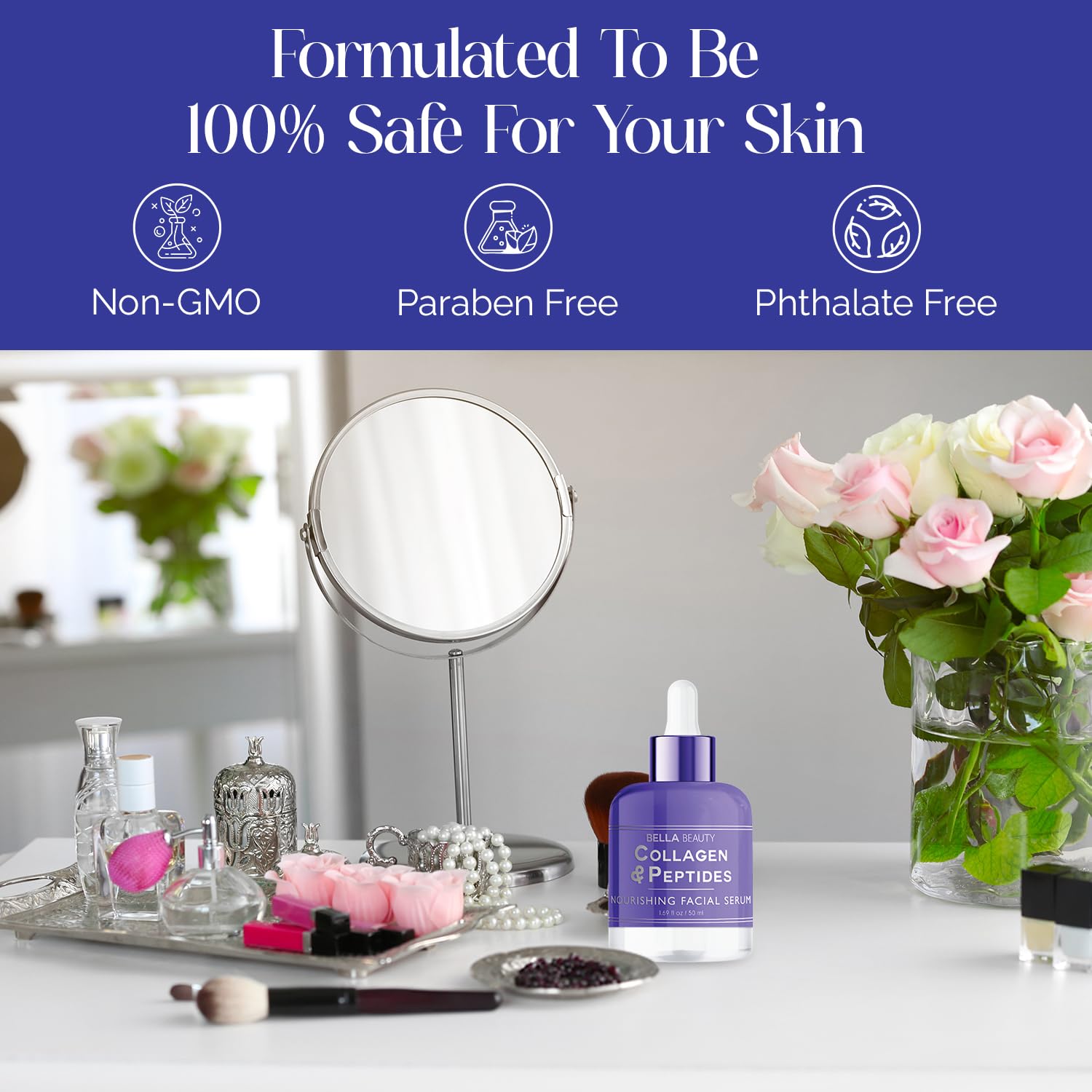 Bella Beauty Collagen & Peptides Serum – Deep Hydration for All Skin Types