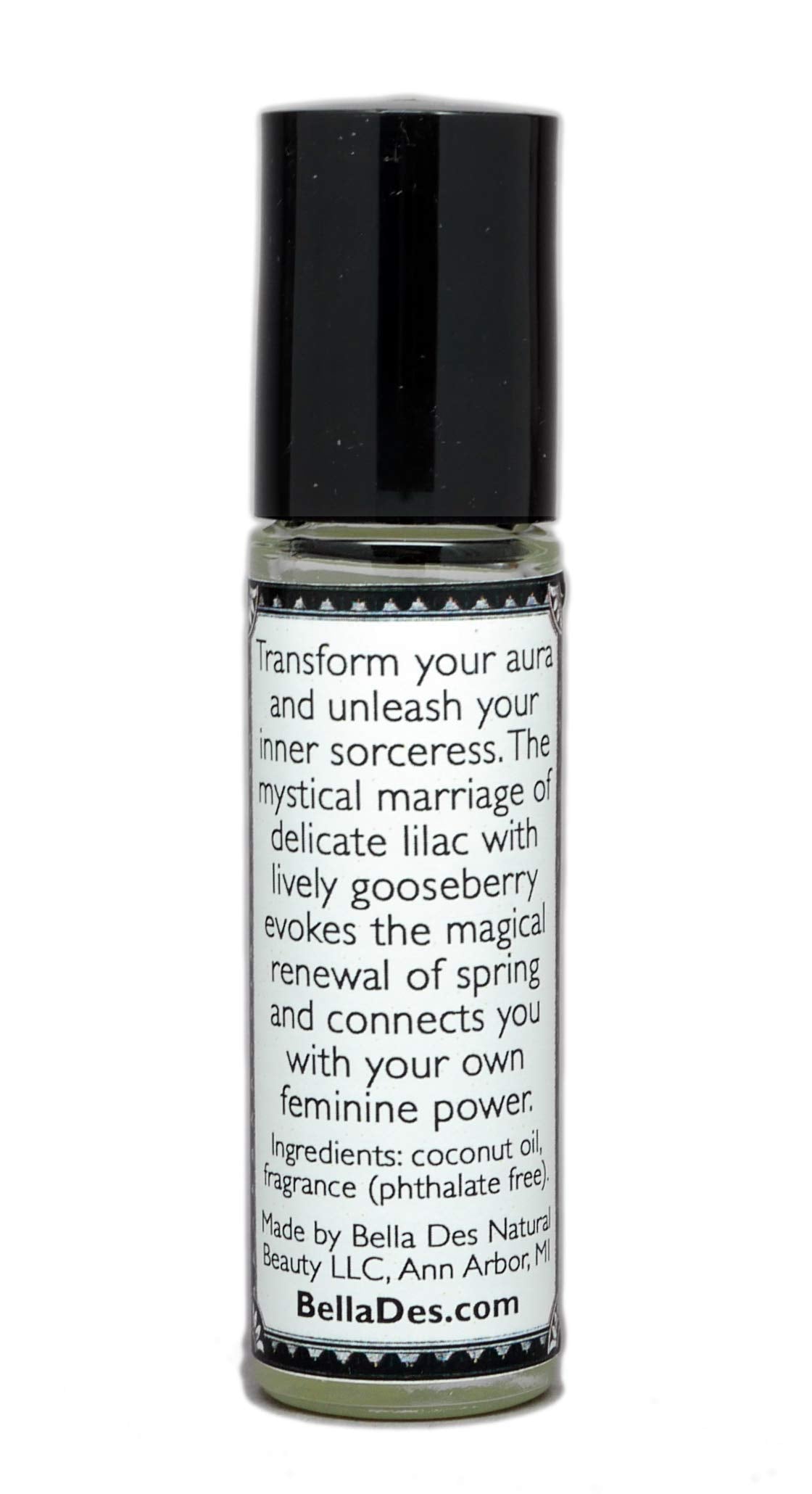 BELLA DES NATURAL BEAUTY Lilac & Gooseberry Perfume Oil | 0.3 oz Roll-On | Phthalate Free Fragrance | Scent of a Sorceress