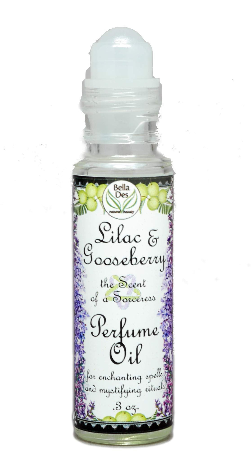 BELLA DES NATURAL BEAUTY Lilac & Gooseberry Perfume Oil | 0.3 oz Roll-On | Phthalate Free Fragrance | Scent of a Sorceress