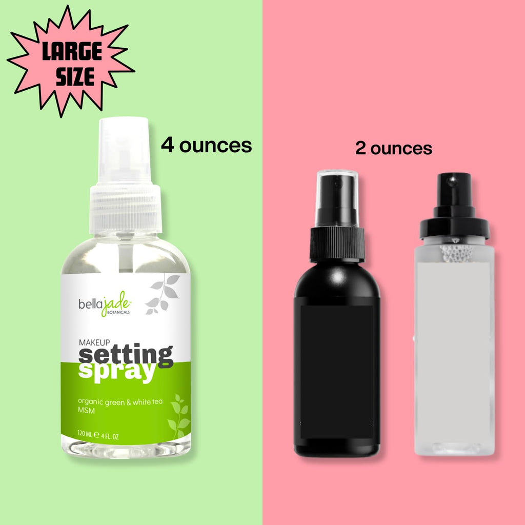 Bella Jade Makeup Setting Spray for Face | Long-Lasting Dewy Finish + Organic Green Tea & MSM (4 oz)