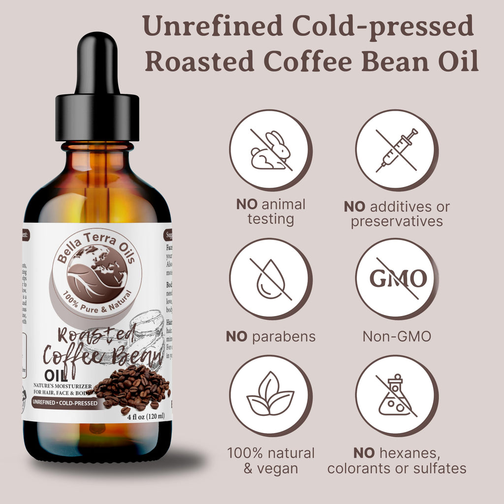 Bella Terra Oils Roasted Coffee Bean Oil 16oz - Vitamin E Skin Nourishment