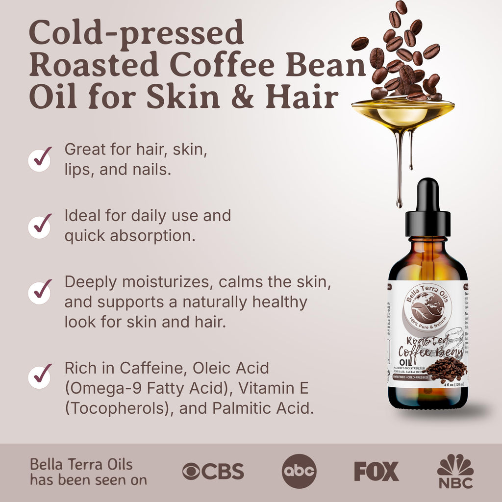 Bella Terra Oils Roasted Coffee Bean Oil 16oz - Vitamin E Skin Nourishment