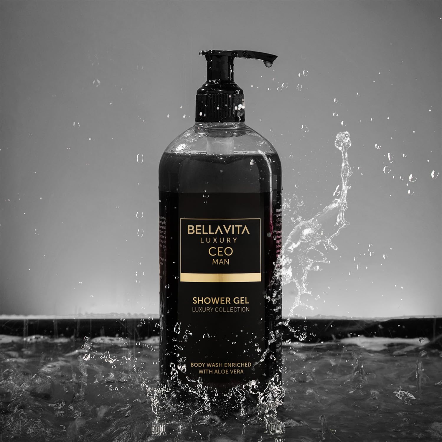 Bella Vita Luxury CEO MAN Body Wash – Refreshing Shower Gel with Aloe Vera & Charcoal Powder, 500 ml