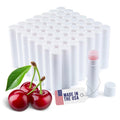 Belladonna Lip Balm Bulk Unlabeled Tubes – Cherry Flavor, Made in USA (100 Count)