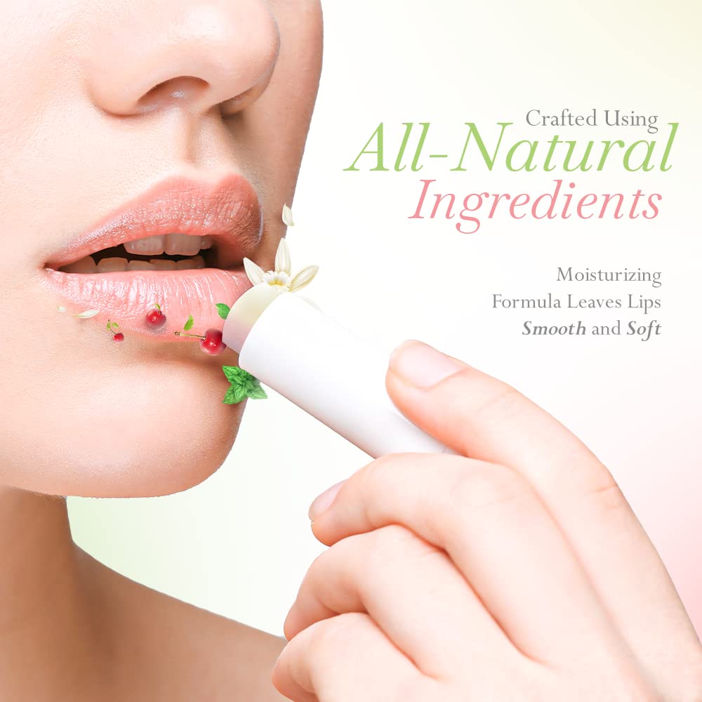 Belladonna Lip Balm Bulk Unlabeled Tubes – Cherry Flavor, Made in USA (100 Count)
