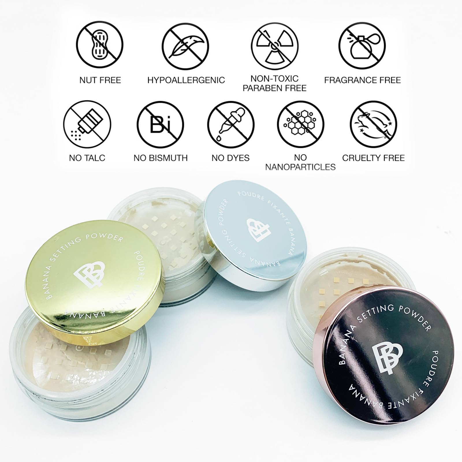 Bellapierre XL Banana Setting Powder – Color-Correcting Brightening, Talc-Free Translucent Finish (1 oz)