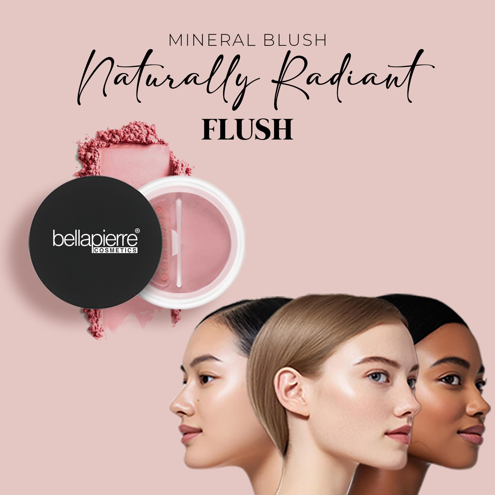 Bellapierre Mineral Blush Desert Rose – Talc-Free Loose Powder, Hypoallergenic & Non-Toxic (0.3 oz)