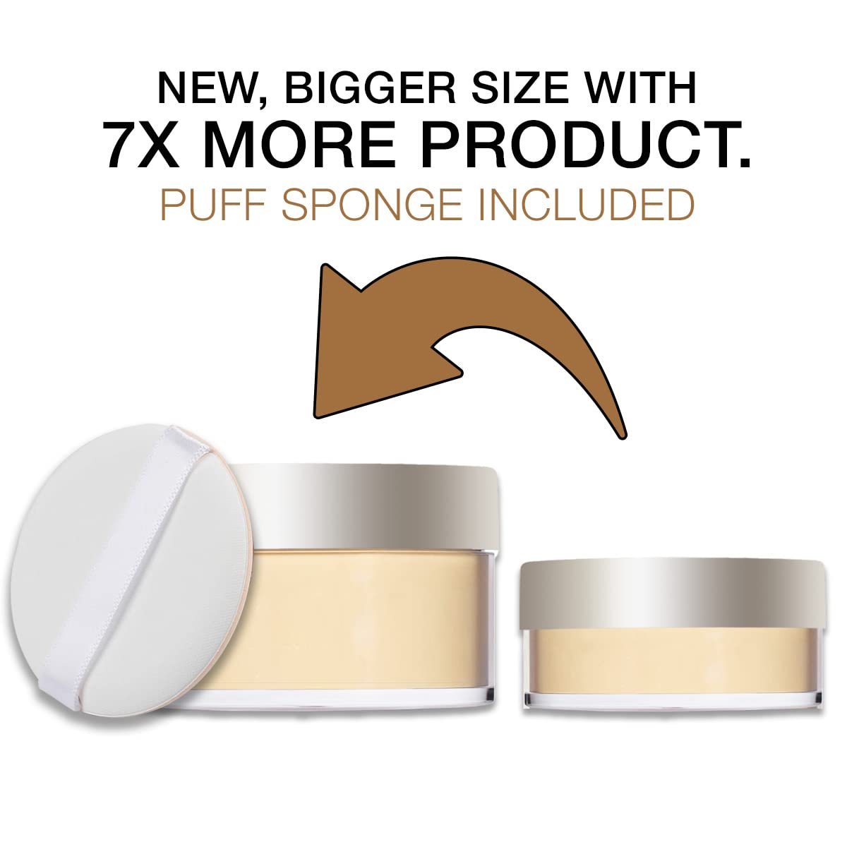Bellapierre XL Banana Setting Powder – Color-Correcting Brightening, Talc-Free Matte Finish, Medium, 1 oz