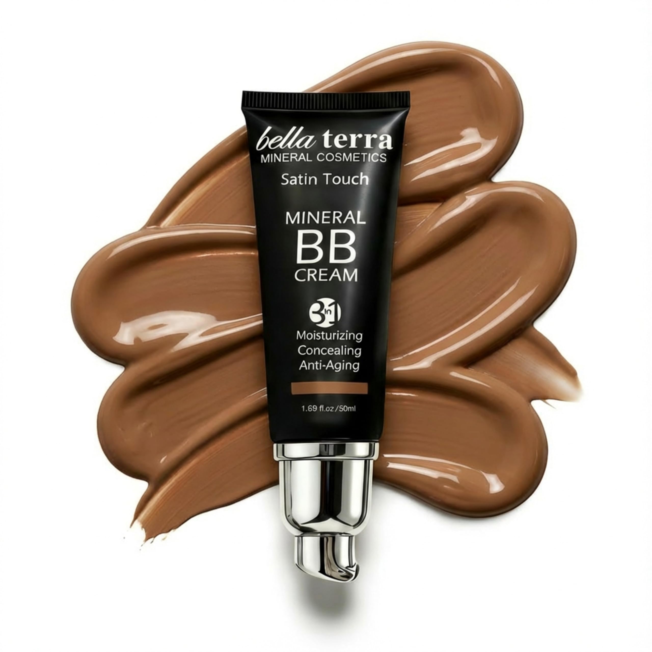 Bellaterra Cosmetics BB Cream Dark 107 | Tinted Moisturizer & Mineral Foundation