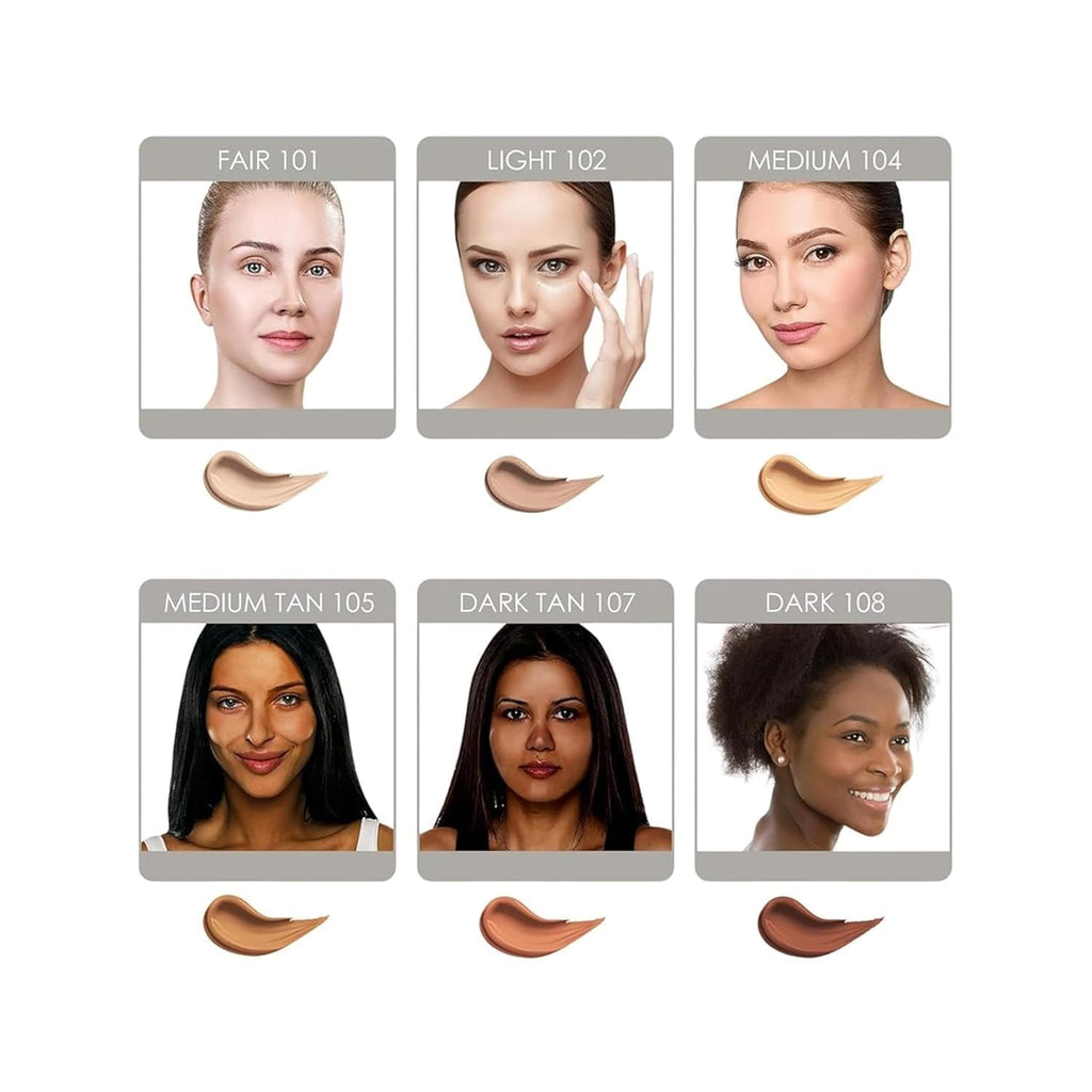 Bellaterra Cosmetics BB Cream Medium Tan 105 – Mineral Tinted Moisturizer & Matte Foundation, Oil-Free, Buildable Coverage, Clean Beauty 1.69 oz