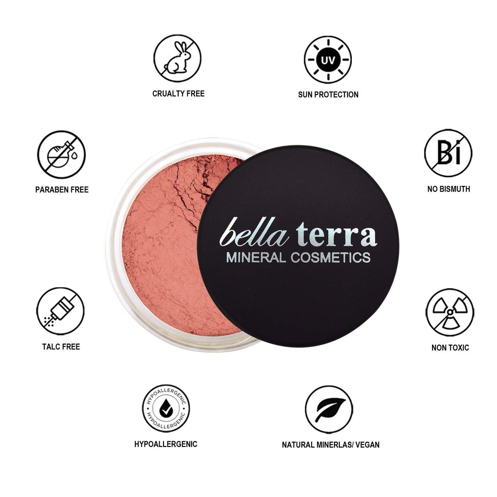 Bellaterra Cosmetics Mineral Loose Blush 9g – Buildable Color, Illuminating Finish