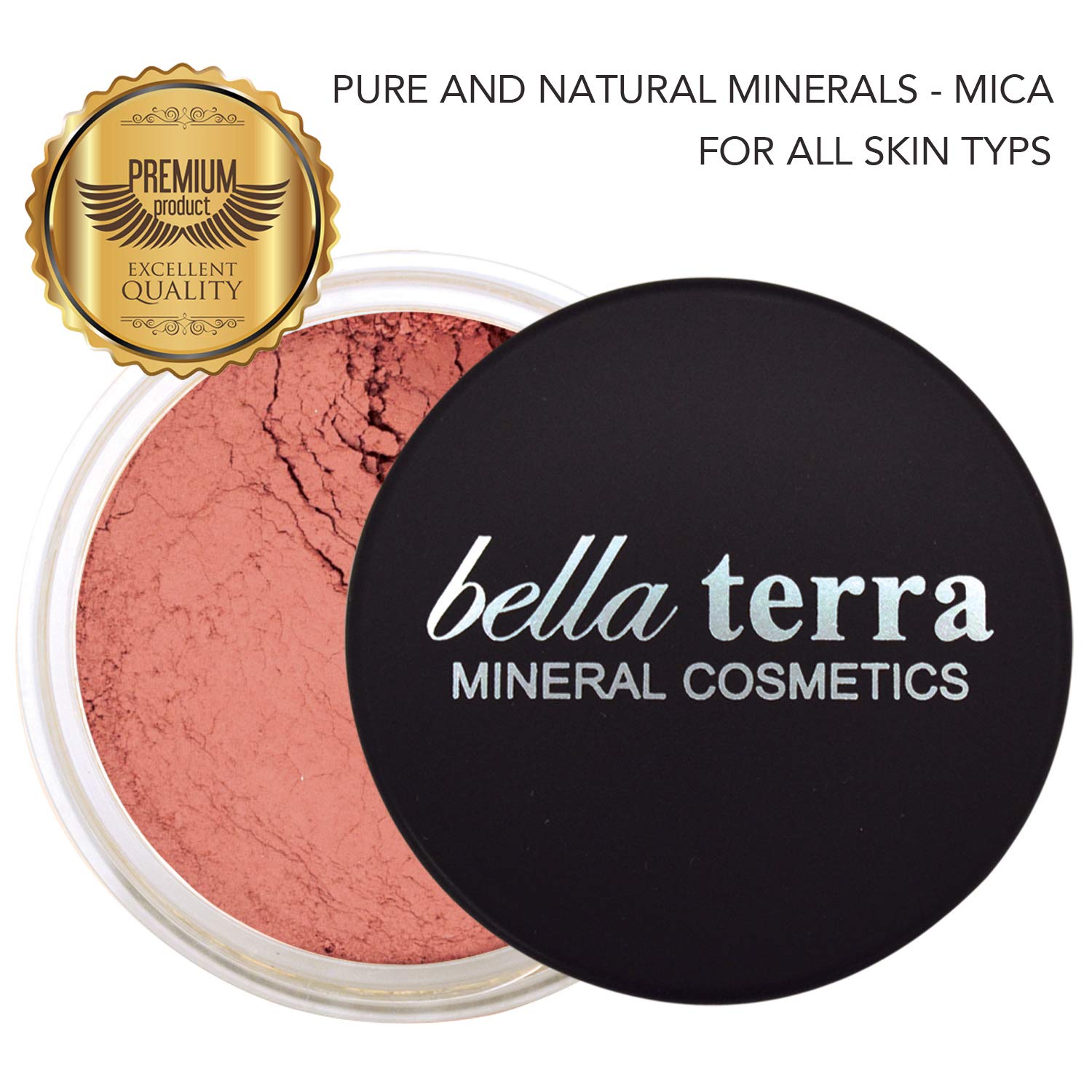 Bellaterra Cosmetics Mineral Loose Blush 9g – Buildable Color, Illuminating Finish