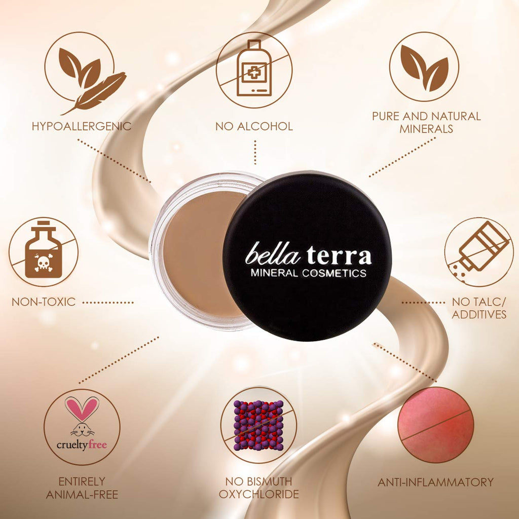 BellaTerra Cosmetics Eye Primer for Eyeshadow | Long-Lasting Shadow Base, Fragrance-Free, 0.32 oz