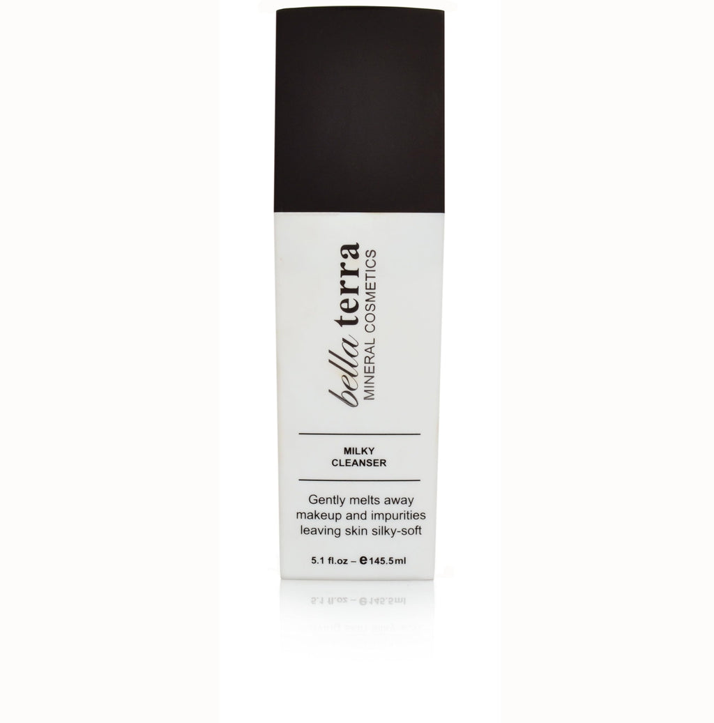 Bellaterra Cosmetics Milky Cleanser – Gentle Makeup Remover for Sensitive Skin, Chamomile & Dead Sea Minerals (5.1 oz)