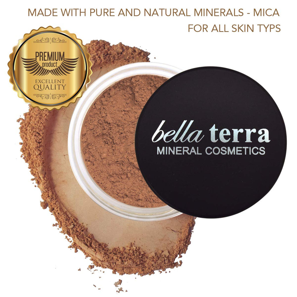 Bellaterra Cosmetics BellaTerra Mineral Powder Foundation Café – Deep Neutral Matte 9g