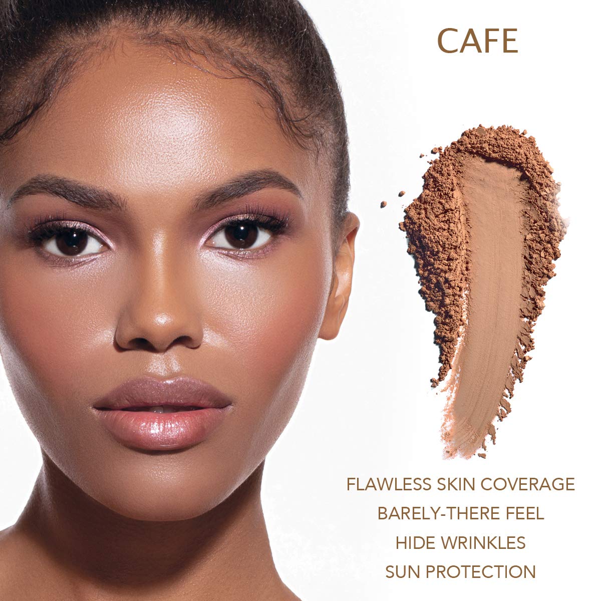 Bellaterra Cosmetics BellaTerra Mineral Powder Foundation Café – Deep Neutral Matte 9g