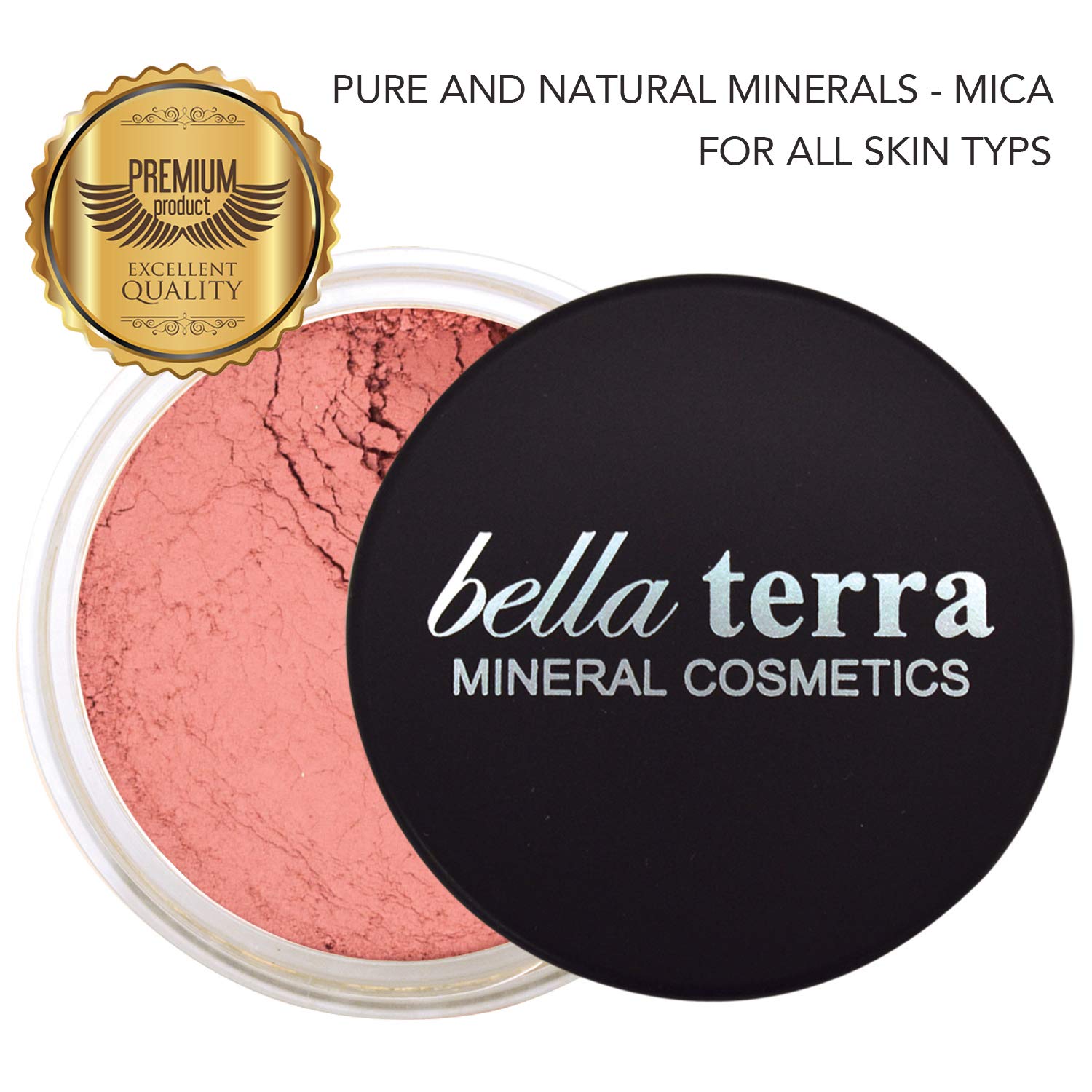 Bellaterra Cosmetics Mineral Loose Blush 9g | Buildable Color, Long-Wearing, Illuminating Finish