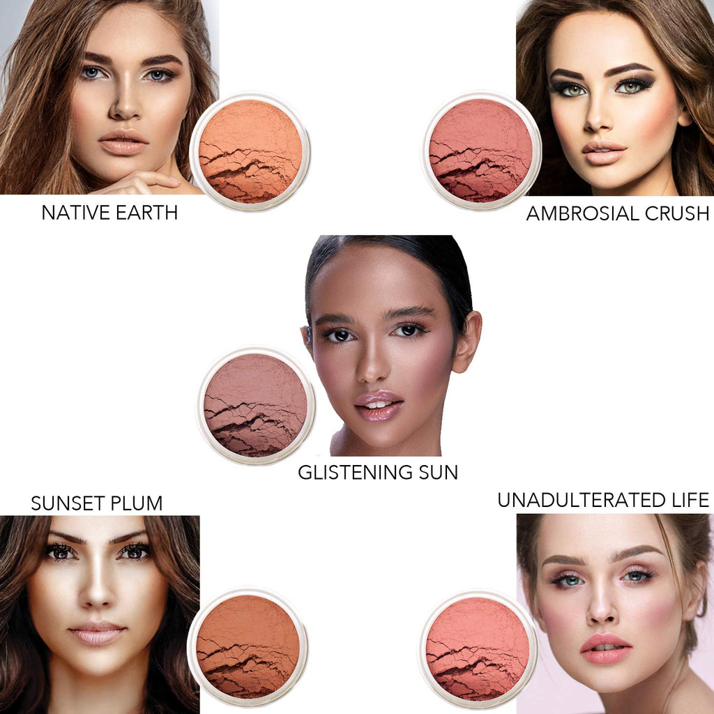 Bellaterra Cosmetics Mineral Loose Blush 9g | Buildable Color, Long-Wearing, Illuminating Finish
