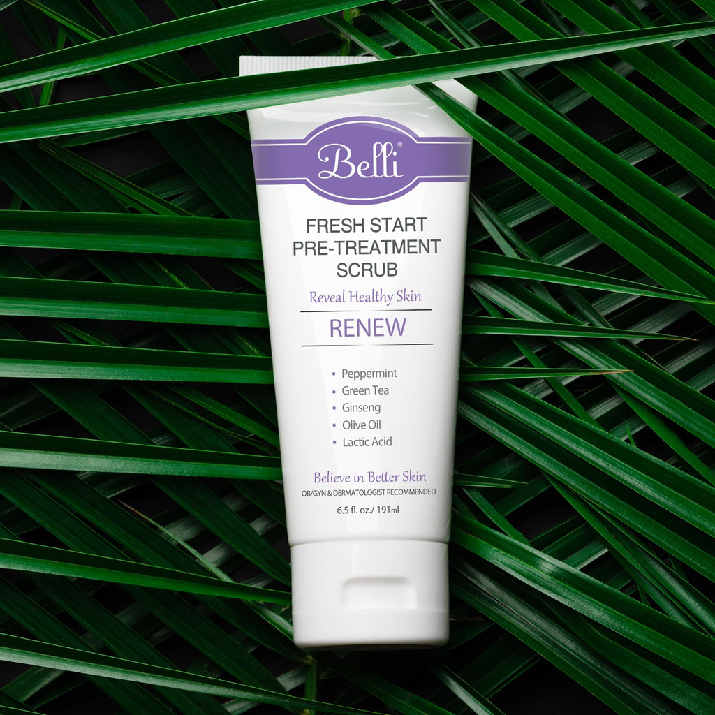 Belli Fresh Start Pre-Treatment Scrub | Gentle Exfoliating Cleanser for All Skin Types, 6.5 oz