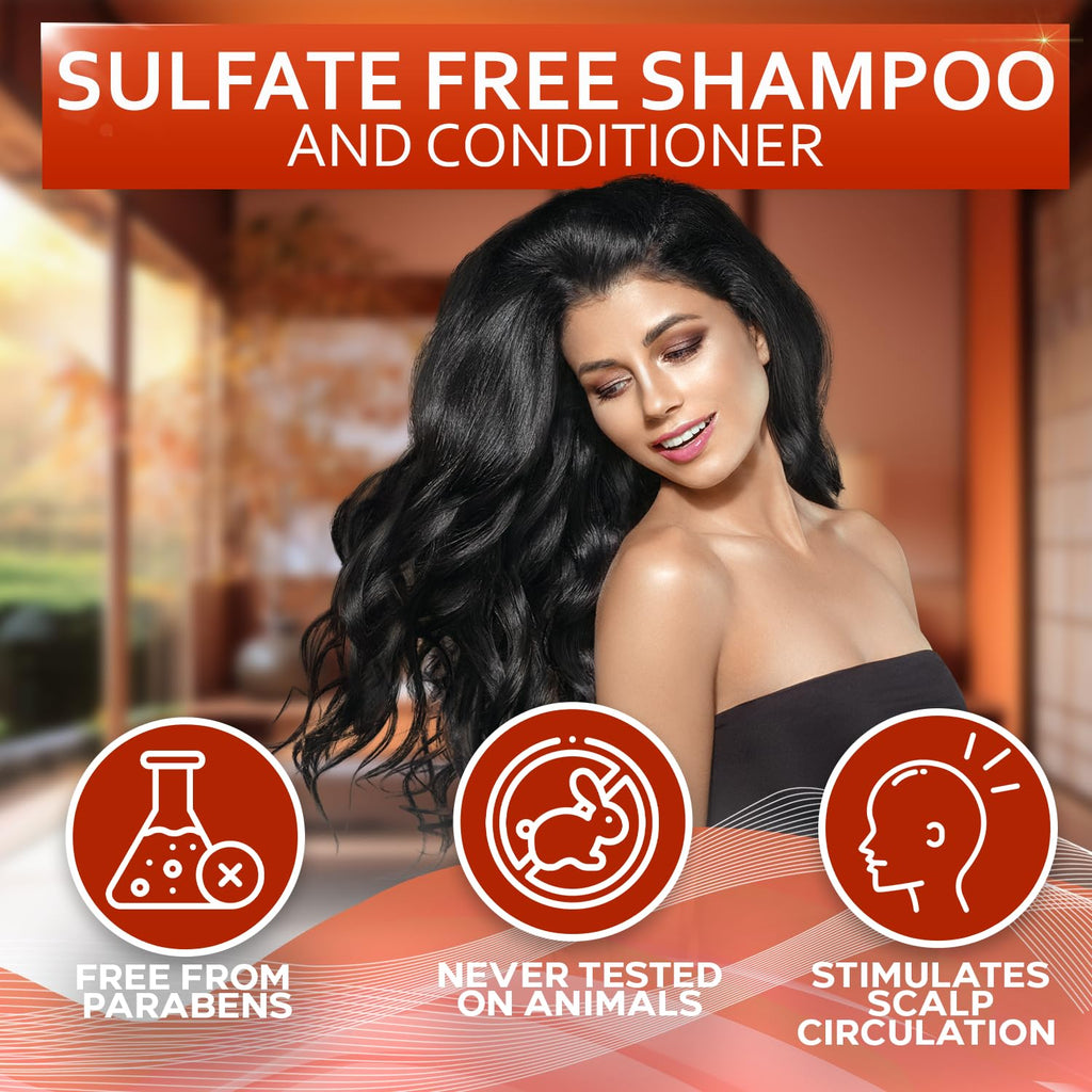 Bellisso Batana Oil Shampoo & Conditioner Set — Thickening, Sulfate-Free, Biotin & Keratin