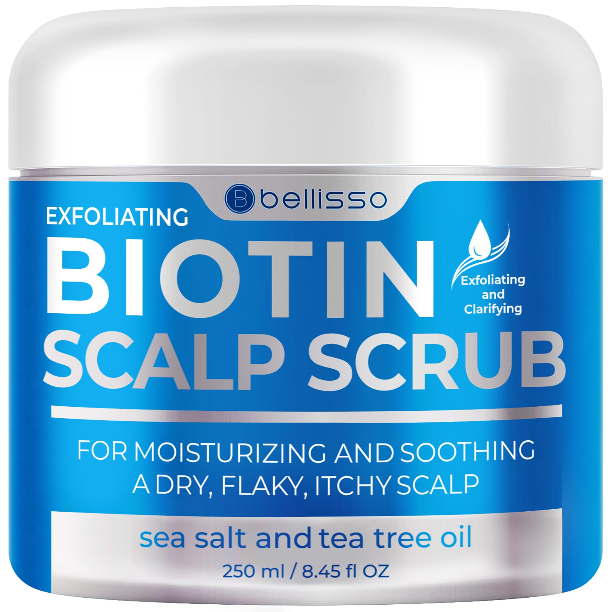 Bellisso Biotin Scalp Scrub - Exfoliate Dry Scalp & Build-Up
