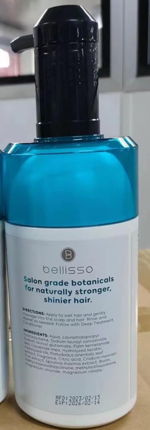 Bellisso Biotin Shampoo – Thicker, Stronger Hair with Volumizing Formula
