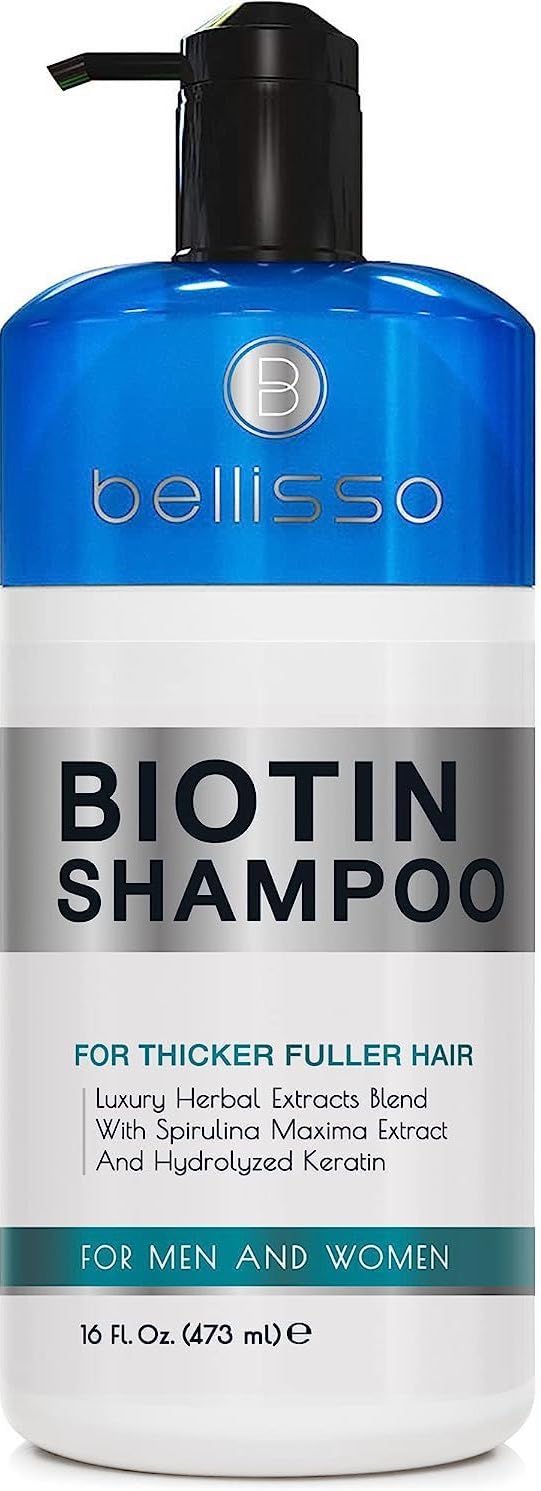 Bellisso Biotin Shampoo – Thicker, Stronger Hair with Volumizing Formula