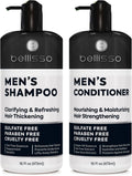 Bellisso Men's Shampoo & Conditioner Set — Sulfate Free, Clarifying, For Oily to Normal Hair