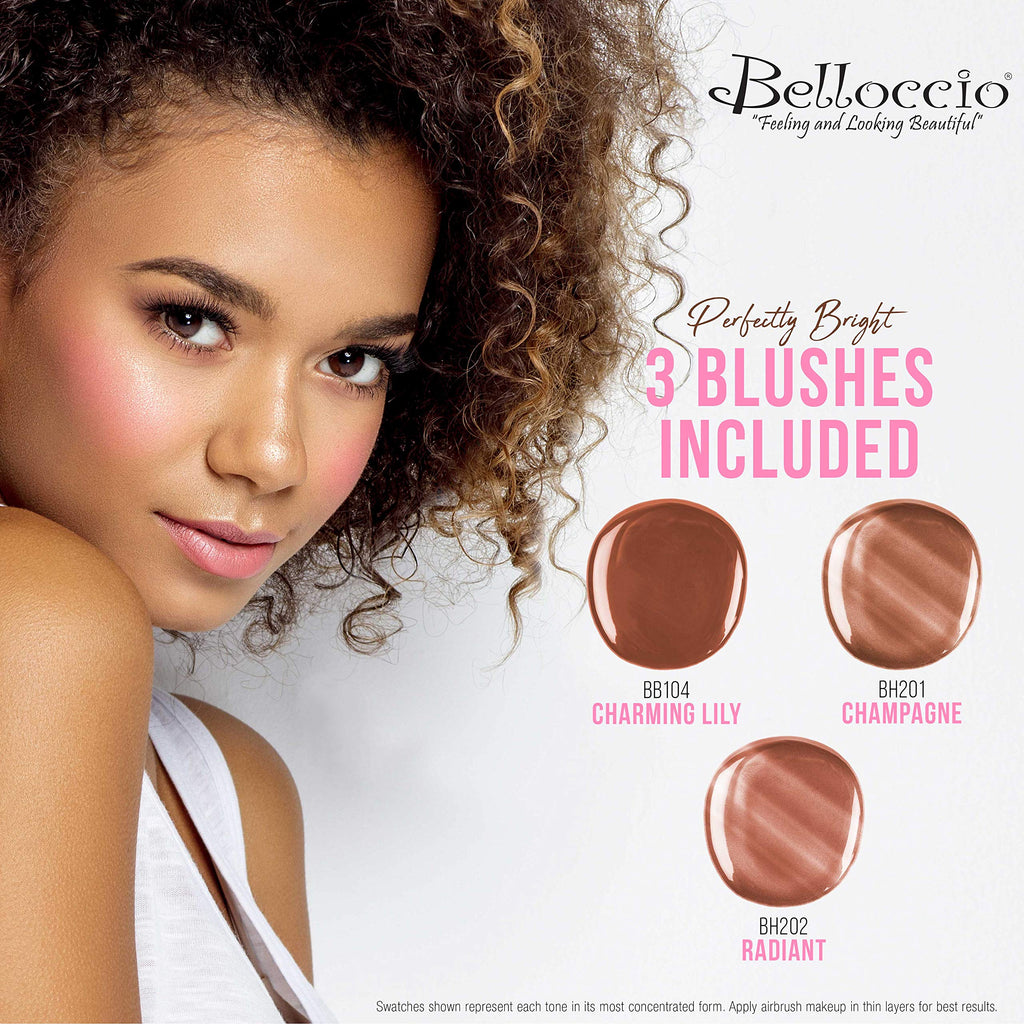 Belloccio Professional Airbrush Makeup System — 4 Foundation Shades & Bonus Items