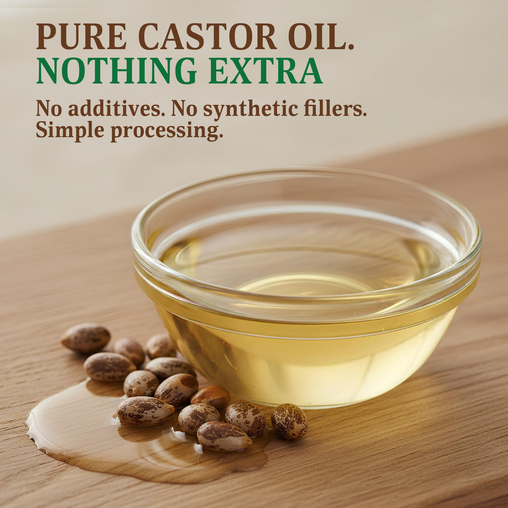 BELMAK Organic Castor Oil – Cold-Pressed, Unrefined, Hexane-Free, USDA Organic, 16.2 oz in Amber Glass