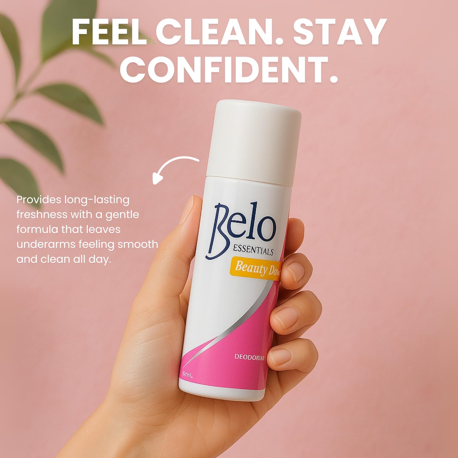 BELO ESSENTIALS Beauty Deo Spray 40ml – All-Day Freshness, Odor Control & Quick-Dry Formula