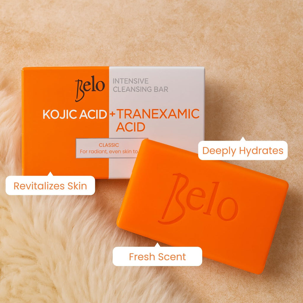 Belo Essentials Intensive Cleansing Bar with Tranexamic Acid | Daily Brightening Cleanser (3x65g)