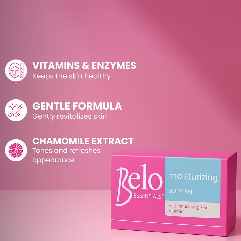 Belo Essentials Moisturizing Whitening Body Bar – 4 x 135g Bars