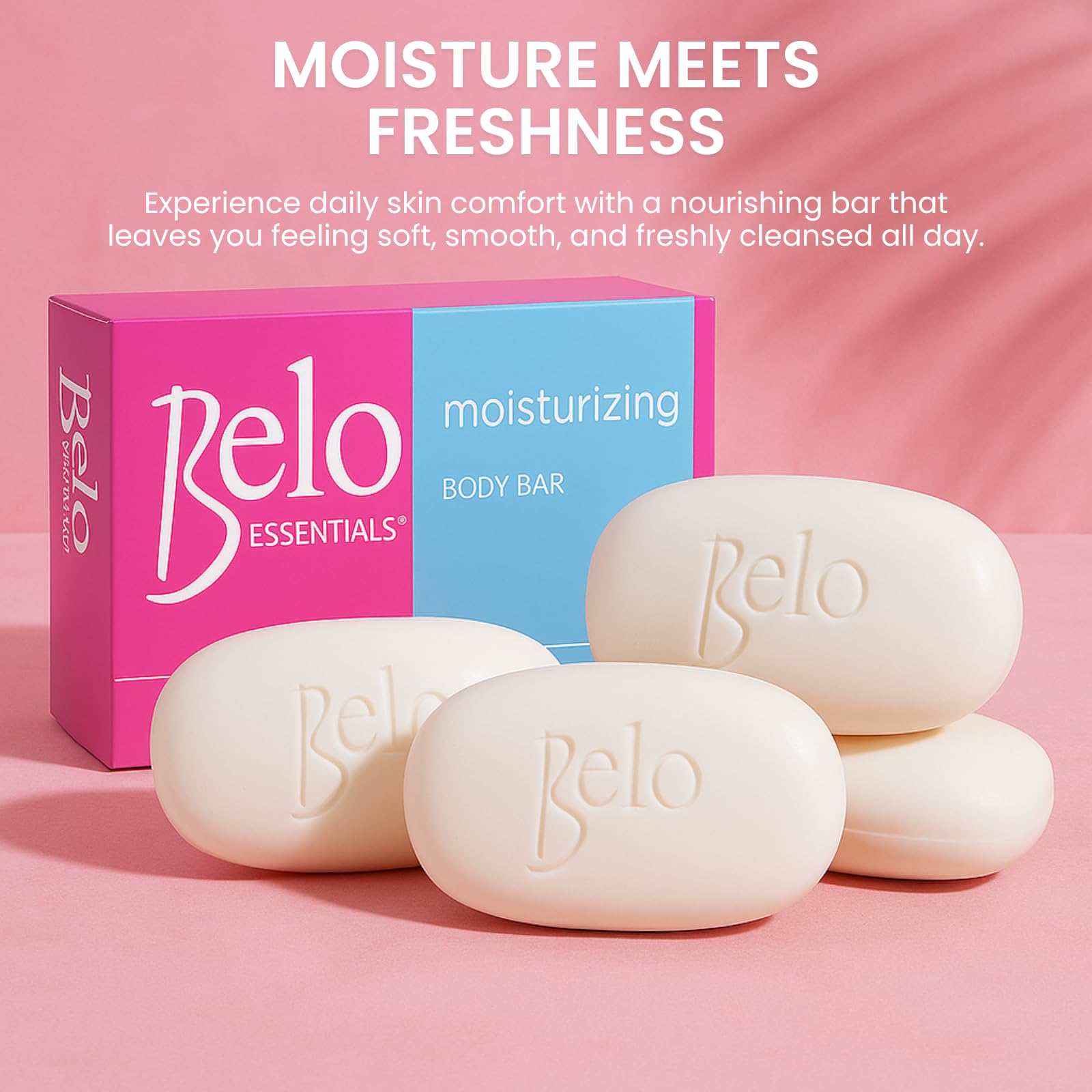 Belo Essentials Moisturizing Whitening Body Bar – 4 x 135g Bars