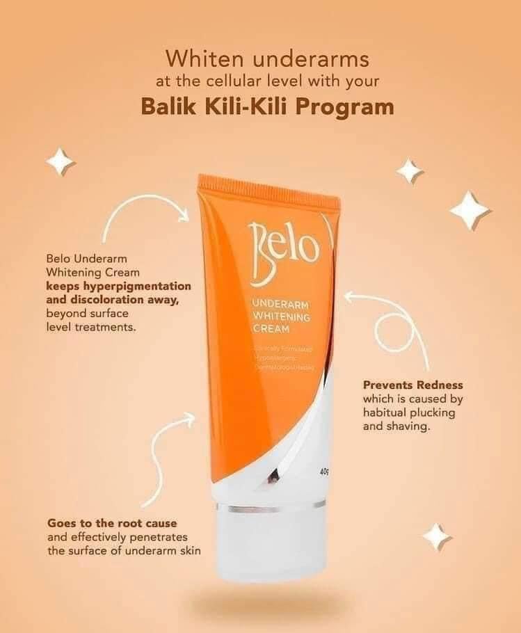 Belo Underarm Cream & Deodorant Orange Variant – Hypoallergenic, Dermatologist Tested