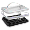 Beloving Nail Polish Organizer – Clear Double-Tier Case for 30+ Bottles | Travel-Ready