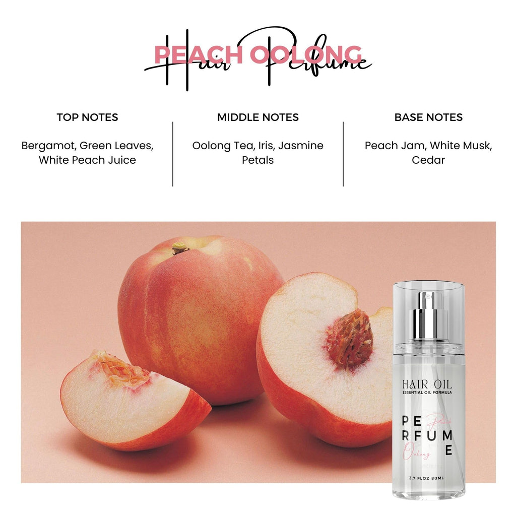 Benatu Hair Perfume Oil Peach Oolong & Argan Heat Protection Spray – Nourish, Smooth & Long-Lasting Fragrance (2.7 fl oz)