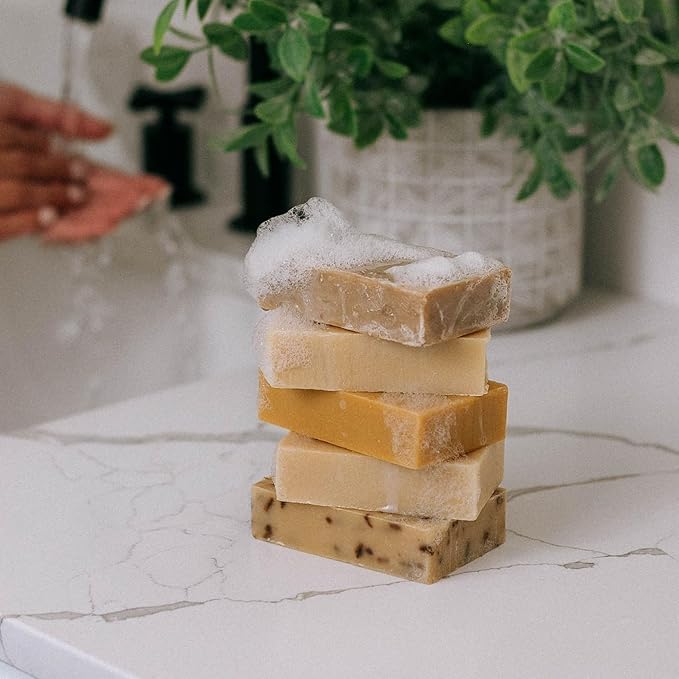 All Natural Goat Milk Soap - Eucalyptus Spearmint, Paraben & GMO Free | Bend Soap Company, Handmade in USA (4 x 4.5oz)
