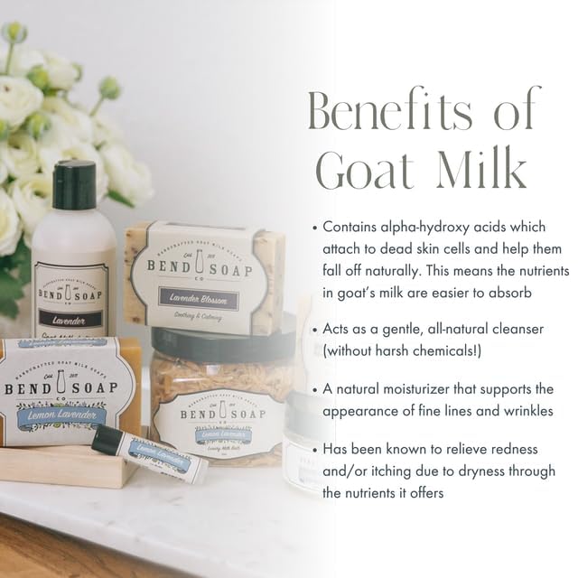 All Natural Goat Milk Soap - Eucalyptus Spearmint, Paraben & GMO Free | Bend Soap Company, Handmade in USA (4 x 4.5oz)