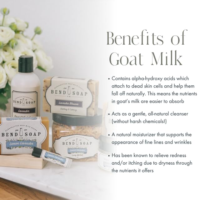 Bend Soap Company All Natural Goat Milk Soap – Oatmeal & Honey, 4.5 oz, 4-Pack
