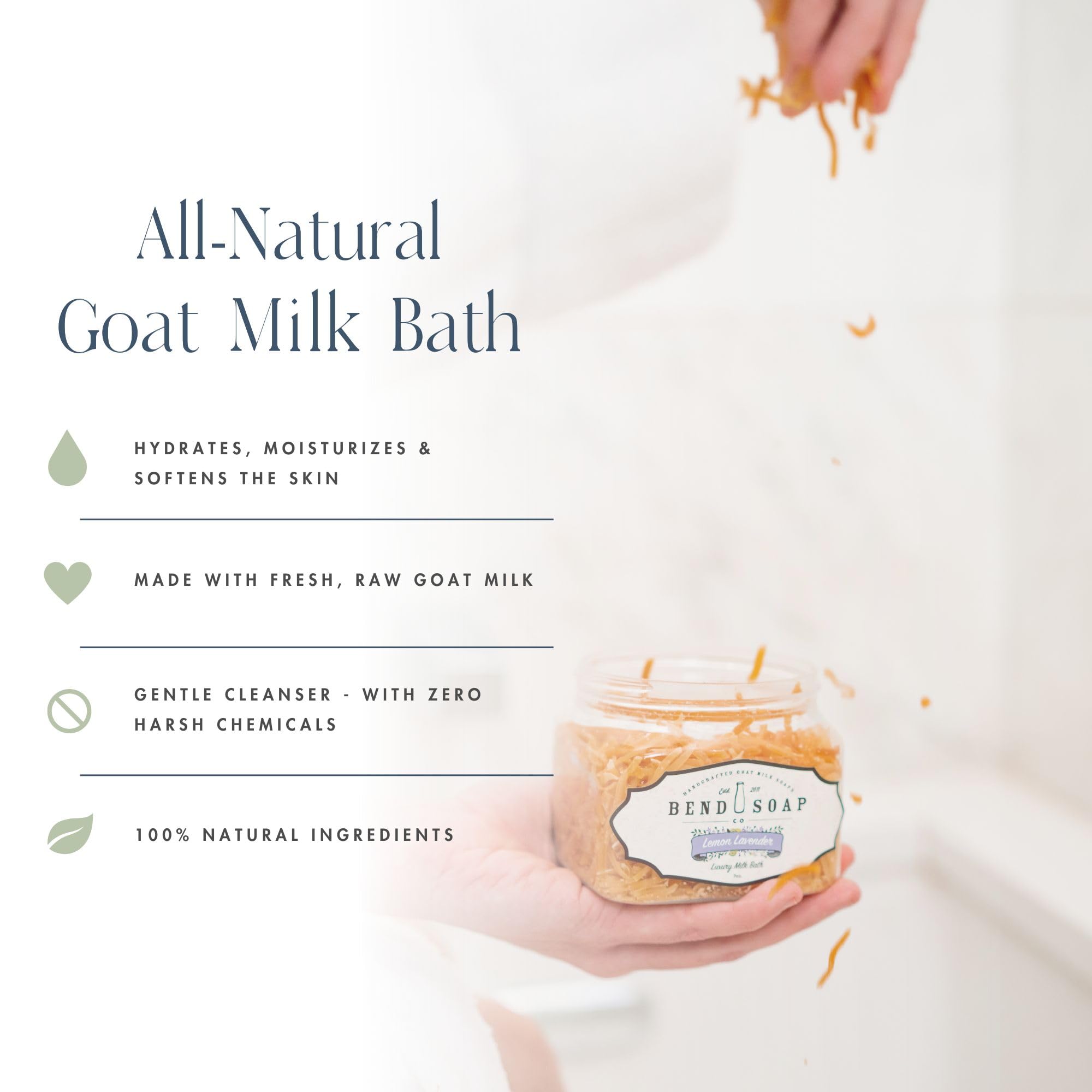 Almond Delight Goat Milk Bath by Bend Soap Co. – Hydrating All-Natural Soak (2 lbs)