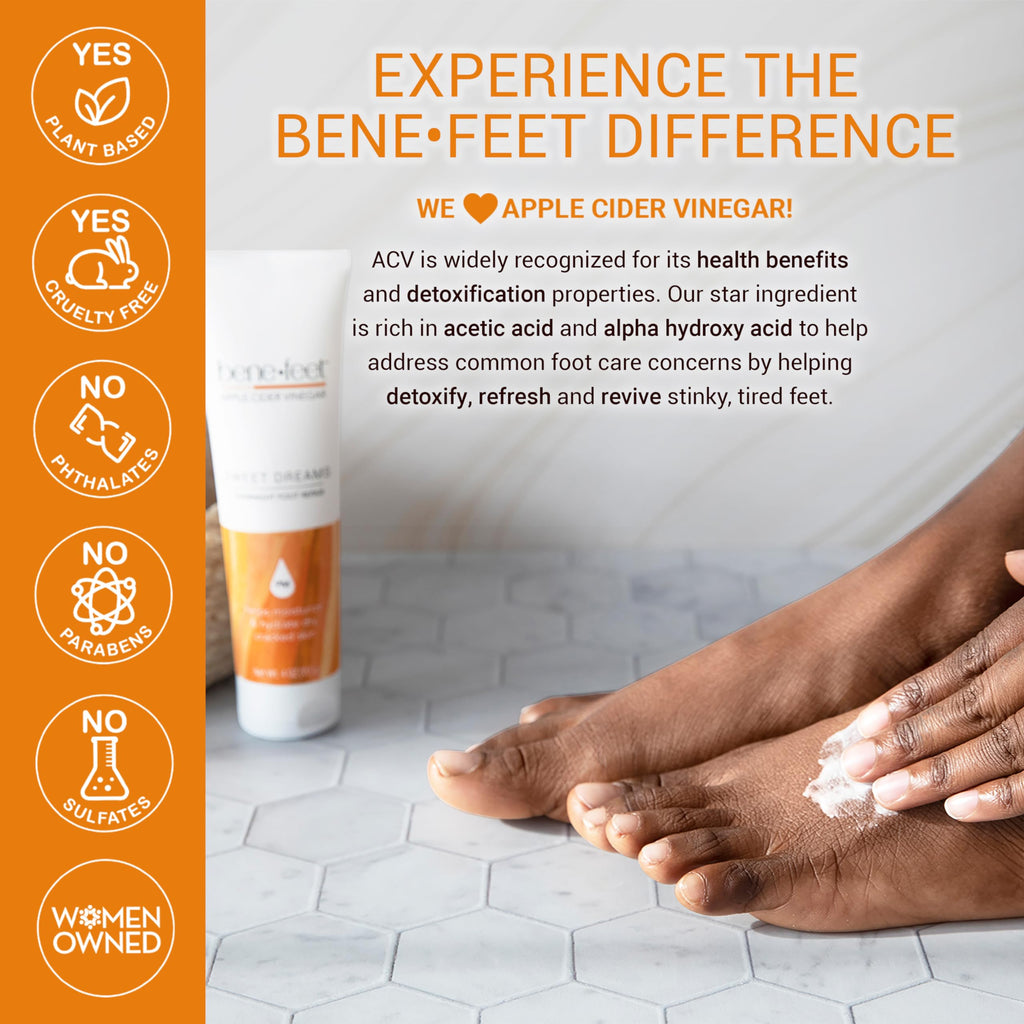 Benefeet Sweet Dreams Overnight Foot Repair – 3-Pack Night Cream for Detox, Hydration & Soft Feet