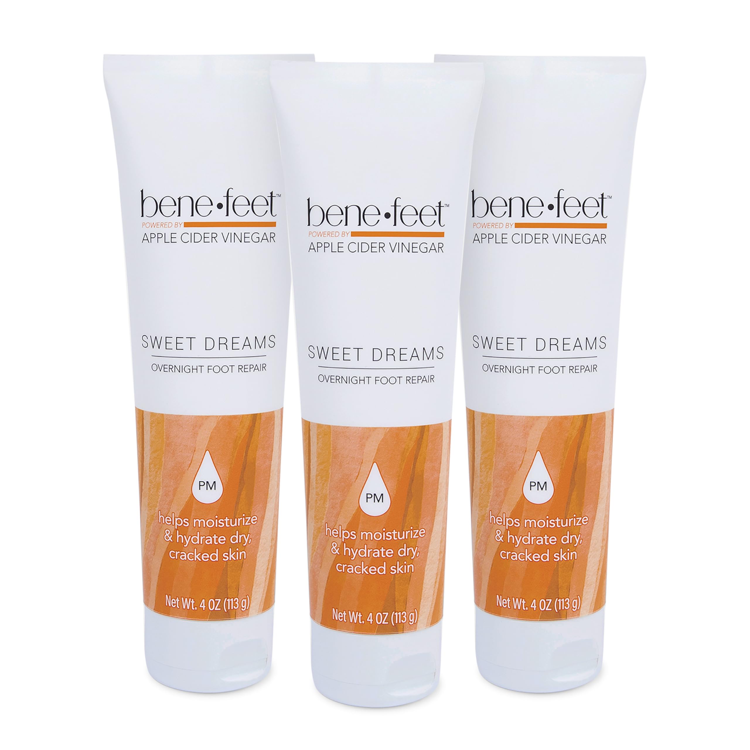Benefeet Sweet Dreams Overnight Foot Repair – 3-Pack Night Cream for Detox, Hydration & Soft Feet