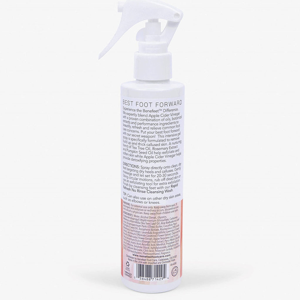 Benefeet Best Foot Forward Peeling Spray – Exfoliate, Hydrate & Smooth Cracked Heels, 6.7 oz