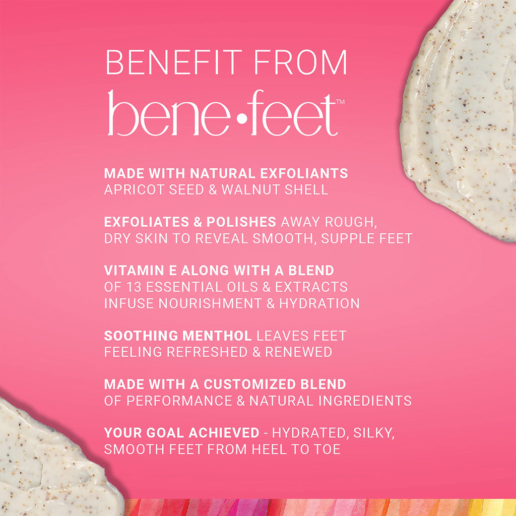 Benefeet Scrub-A-Dub Cooling Foot Scrub – 2 Pack for Exfoliation & Refresh