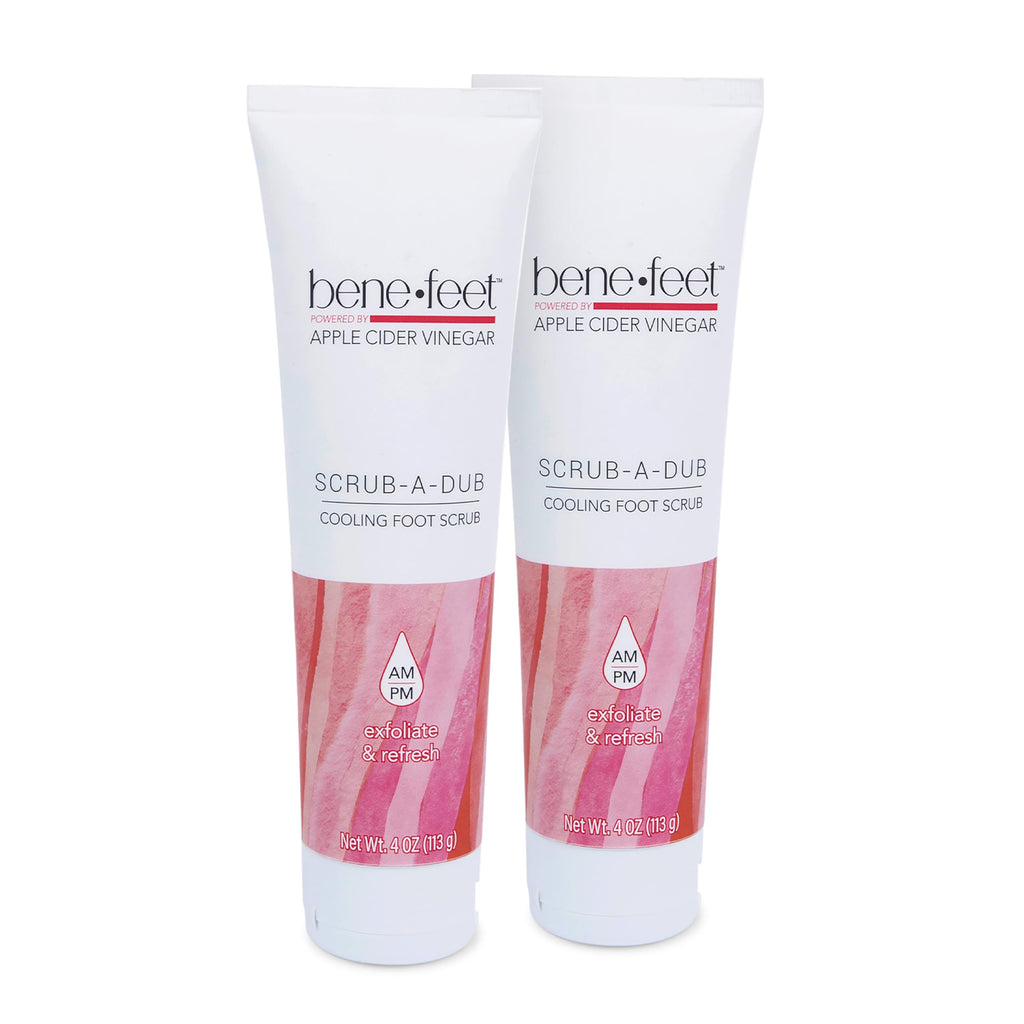 Benefeet Scrub-A-Dub Cooling Foot Scrub – 2 Pack for Exfoliation & Refresh